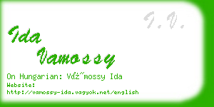 ida vamossy business card